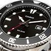 Casio Standard Analog Sports Watch 20 Bar Water Resistant Men's Black Bezel Metal Band