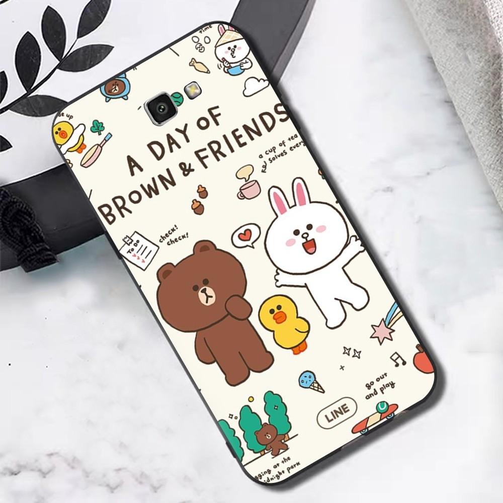 Korea Cute L-Line F-Friends B-Brown Phone Case For Samsung S 9 10 20 21 22 23 30 23plus lite Ultra FE S10lite Fundas