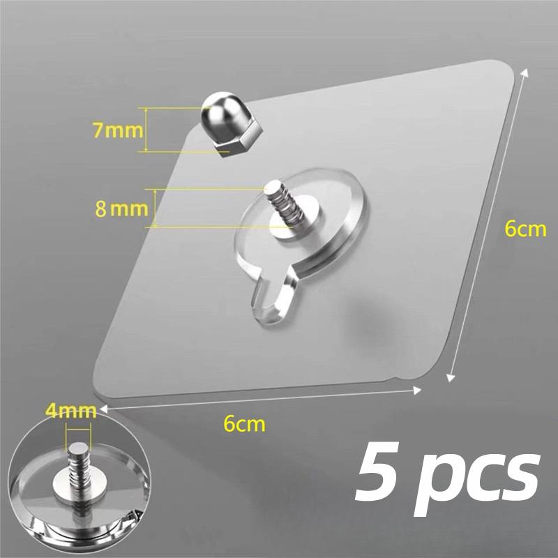 

Прочные самоклеящиеся настенные крючки Домашний декор Крепежные присоски Настенное крепление Винтовые крючки Кухонная ванная Настенная полка Клейкий крючок