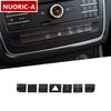 Autocollant Garniture Boutons de Fonctionnalité Climatisation Console de Voiture Pour Mercedes Benz GLA X156 CLA C117 Classe A B W176 W246 2013-2017