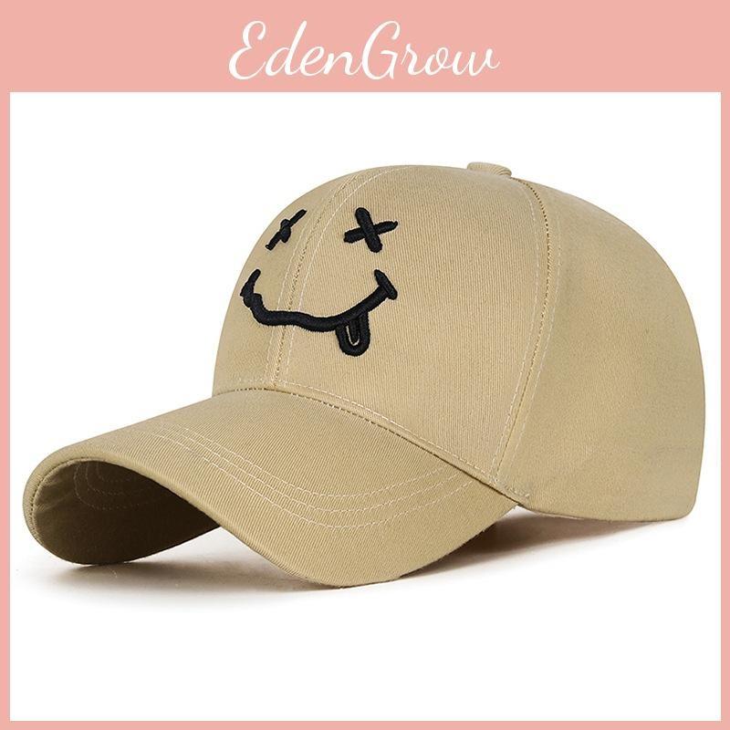 Smile Embroidered Polyester Cap Sun Shade Men Women Outdoor Sports Wear Daily