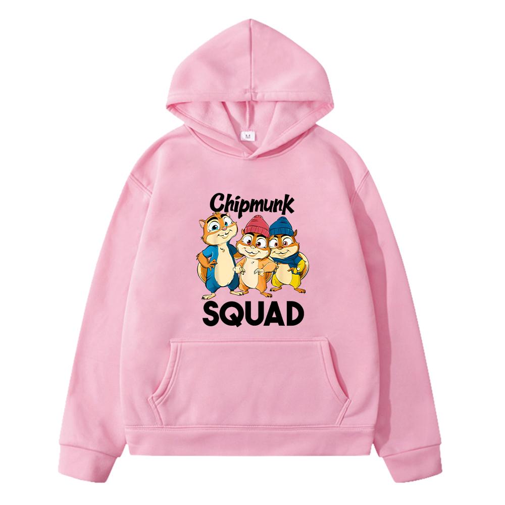 Kawaii alvin and chipmunks costume print hoodies Fleece Jacket y2k sweatshirt Cartoon pullover Autumn anime hoodie girls clothes