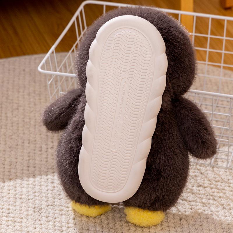 Adorabili Pantofole di Cotone a Forma di Pinguino - Calore Invernale Accogliente per Bambine