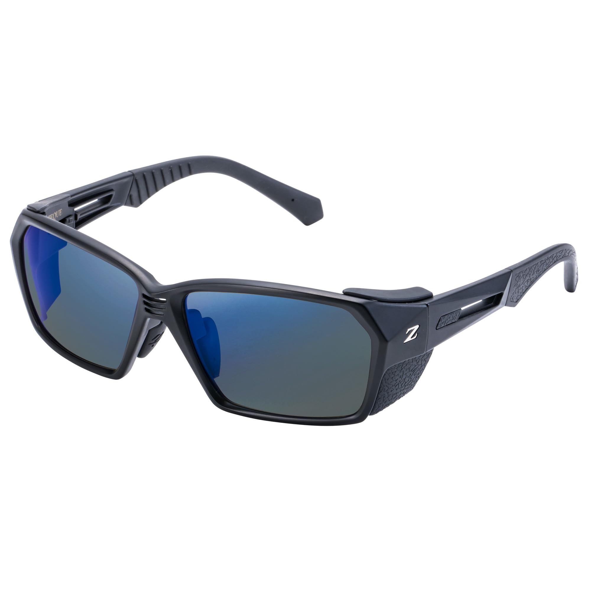 

Zeque LOOF Matte Black Polarized Sunglasses with TRUEVIEW FOCUS and BLUE MIRROR F-2049