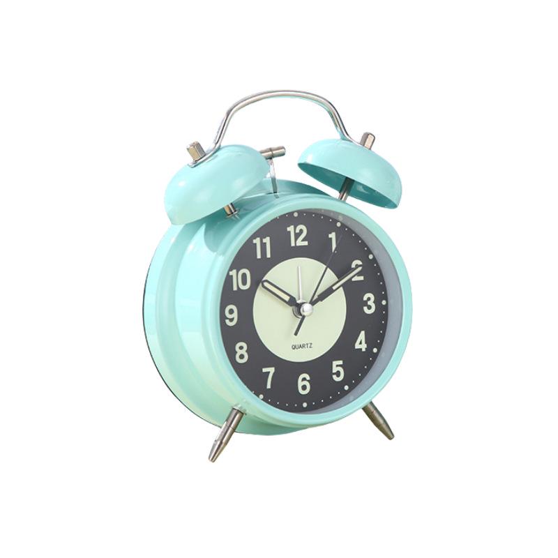 3" 4" Luminous Silent Metal Alarm Clock with Loud Ringtone - Bedside/Desk Use