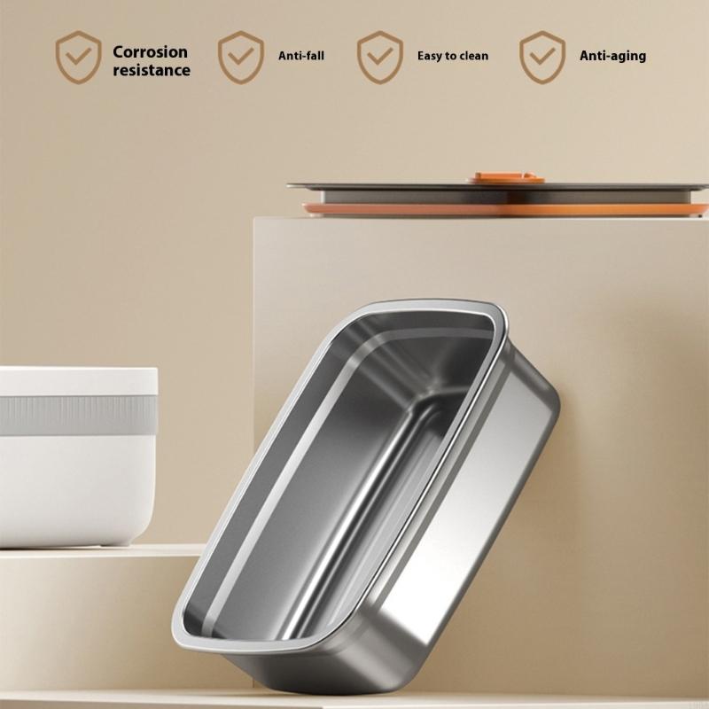 Cordless Electric Lunch Box 1000ml Capacity 4 Temperature Setting Rechargeable Food Warmers With Removable 304 Nonrust Steel Inn
