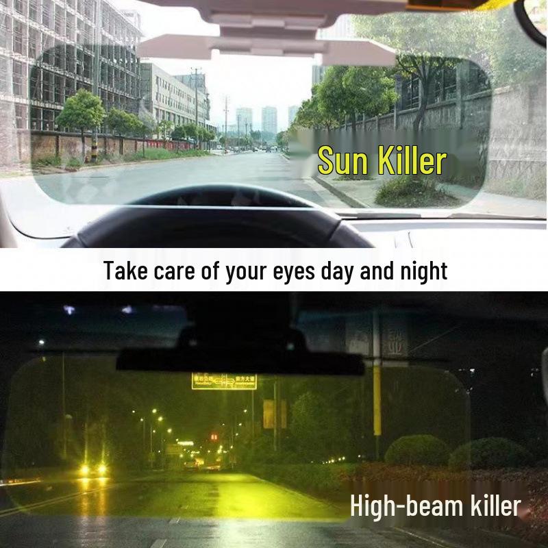 Dual-use Car Anti-glare Sun Visor and Mirror for Day and Night 