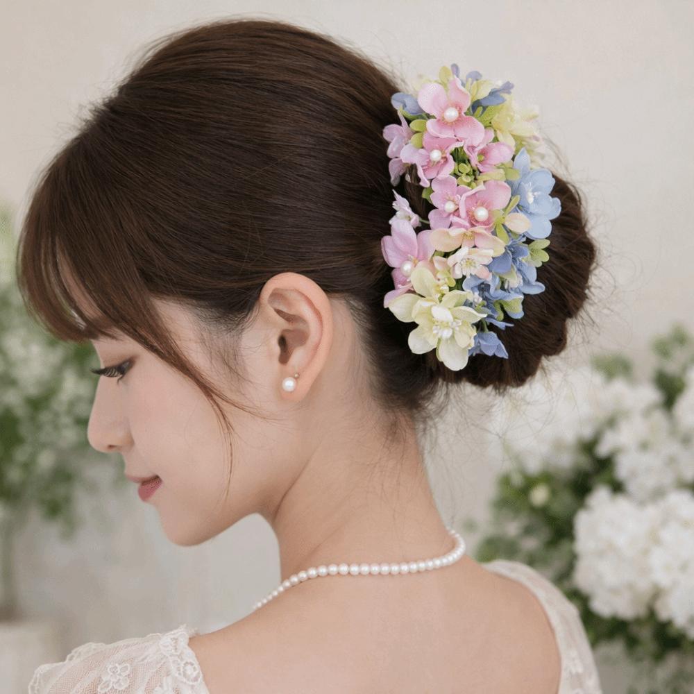 Colorful Flower Hair Stick Fairy Bride Hair Accessories Headwear Thai Hair Fork  Girls