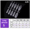 100Pcs/Box False Nails Transparent Press On Nails Coverage False Nails Tips Short Shaped Water Drop Full Sticker For Nails