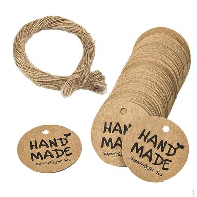 100 Papieranhänger Hochzeitsfeier Gastgeschenk Etikett Preisschild-(Handgemacht)