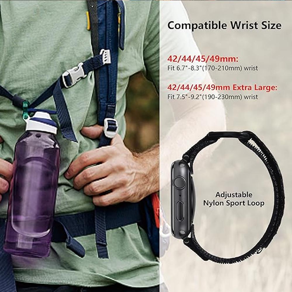 StrapS for Apple Watch Ultra 2 Band 49mm 46mm 42mm 45mm 44mm Nylon Alpine Sport bracelet Correa iWatch Series 10 9 7 6 5 4 8 SE