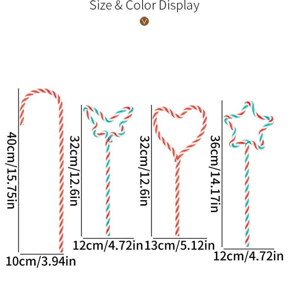 Lifelike Artificial Candy Cane Branches Red Green White Xmas Tree Garland Ornaments  Xmas Decor