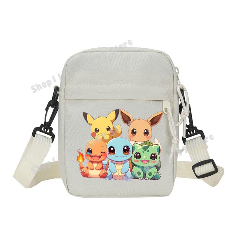 Pokemons Pikachu Shoulder Bag Small Crossbody Satchel Anime Gengar Casual Messenger Sling Bag Men Sports Pouch Boy Birthday Gift