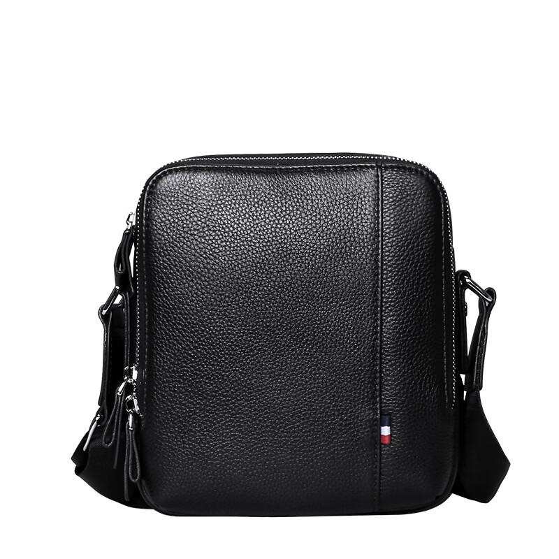 SCHWARZETIENNE Men s Leather Crossbody Bag 8 inch