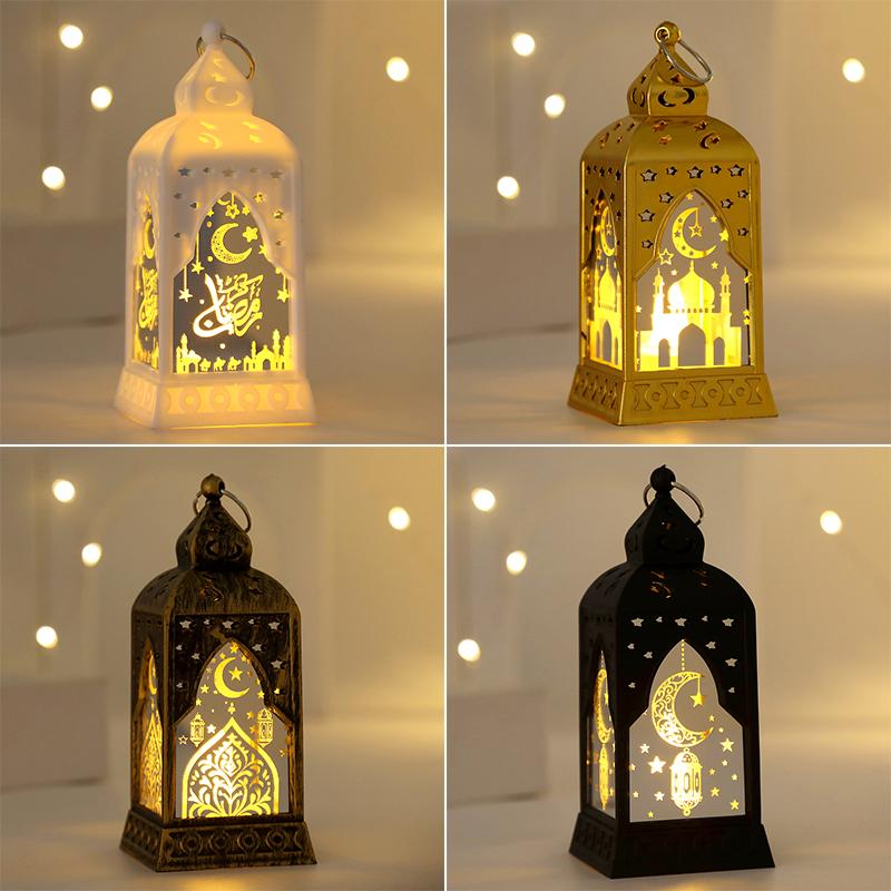 Ramadan Decoration LED Lantern Light Eid Mubarak Moon Star Glowing Light Islamic Muslim Al Adha Gift Home Decor