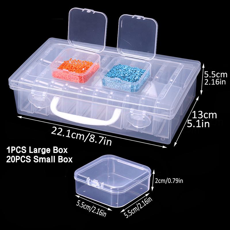 Diy Diamond Painting Embroidery Storage Box, Nail Art Jewelry Rhinestone Mosaic Storage Container, Multifunctional Storage Box