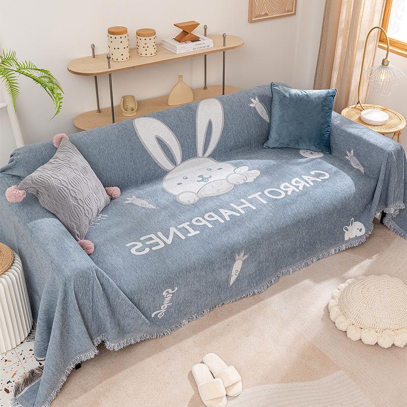 Nou Chenille Modern Simplu Față-verso Prosop de Sofă Material Husă de Sofă All-inclusive Husă de Pătură de Sofă Anti-zgârieturi de Pisici