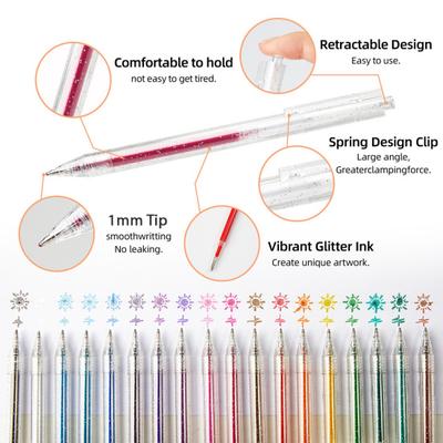 Simli Jel Kalem Seti Canlı Parıltılı Mürekkep Yazı Karalama İçin İşaretleyiciler Basmalı Neon Fosforlu Kalemler Günlük Tutma Scrapbooking & Sanat Projeleri İçin