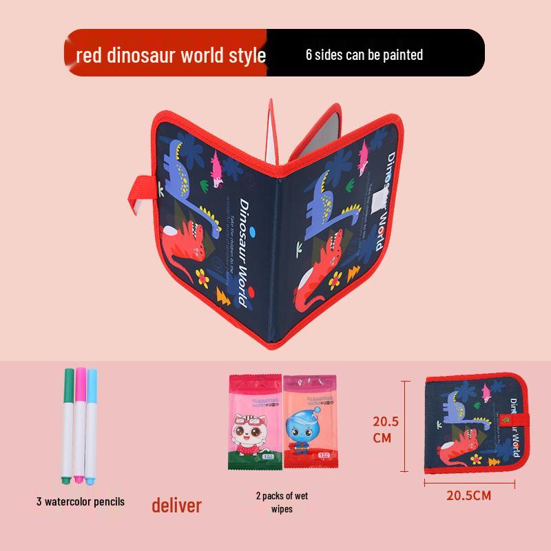 

Детский двусторонний набор мольбертов: Многофункциональное рисование и письмо стираемыми акварельными ручками и функциями мультяшных дудлов