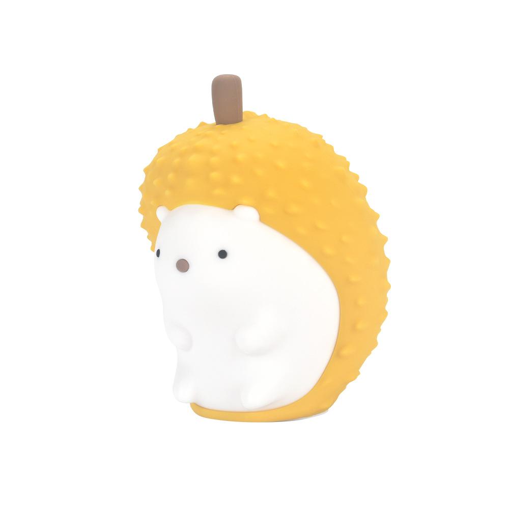 

Night Lights Cute Durian Hedgehog Silicone Nightlight 7 Colors Dimmable Night Lamp USB Charging for Bedroom Bedside Room жёлтый