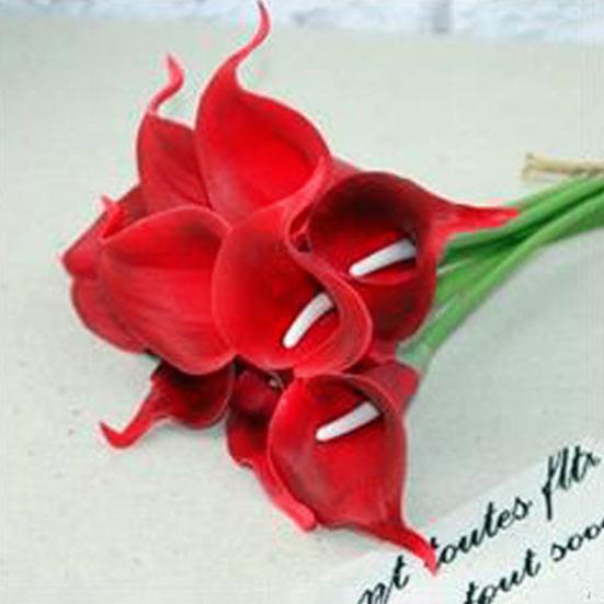 Bouquet de mariée en fleurs de lys Calla artificielles, 1 pièce, toucher réel, décoration de mariage et de maison