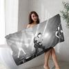 Punk Band M-Misfits Bath Towel Microfiber Soft Water Absorbing Breathable For Girl Kids Decorative Cartoon Beach Towel