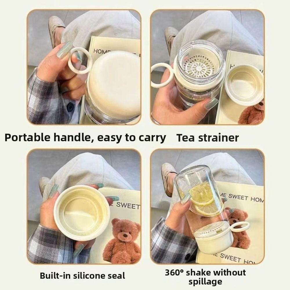 400/550ml Student Water Cup Transparent Drinking Cup INS Sports Water Cup  Outdoor Sports