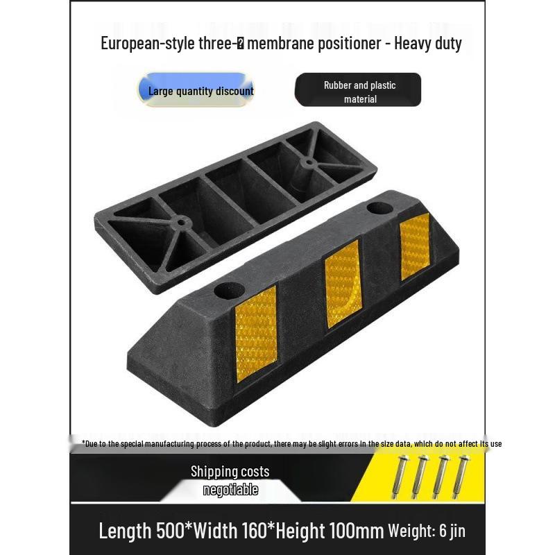 Rubber-Plastic Double Wheel Stopper Parking Device