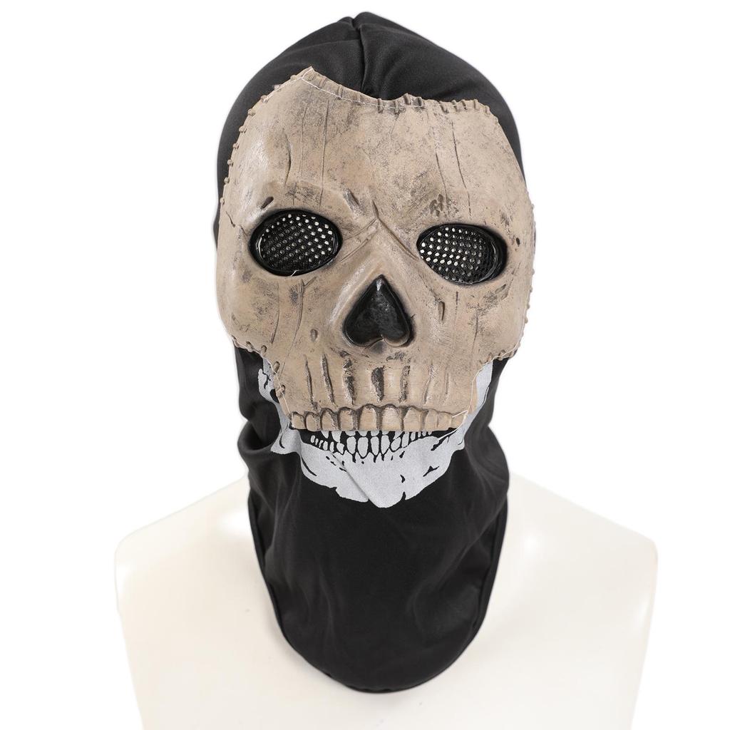 Skull Ghost Latex Mask Headgear - Call of Duty MWII Cosplay