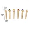 6pcs Pure Copper Brass Colorful Crystal Head Bridge Pins for Folk Acoustic Guitar With 6 Colors Crystal Head