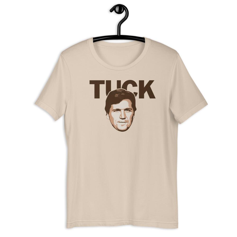 

TUCKER CARLSON Новости TUCK Бежевая футболка с коротким рукавом Унисекс Футболка Унисекс Футболка XXL