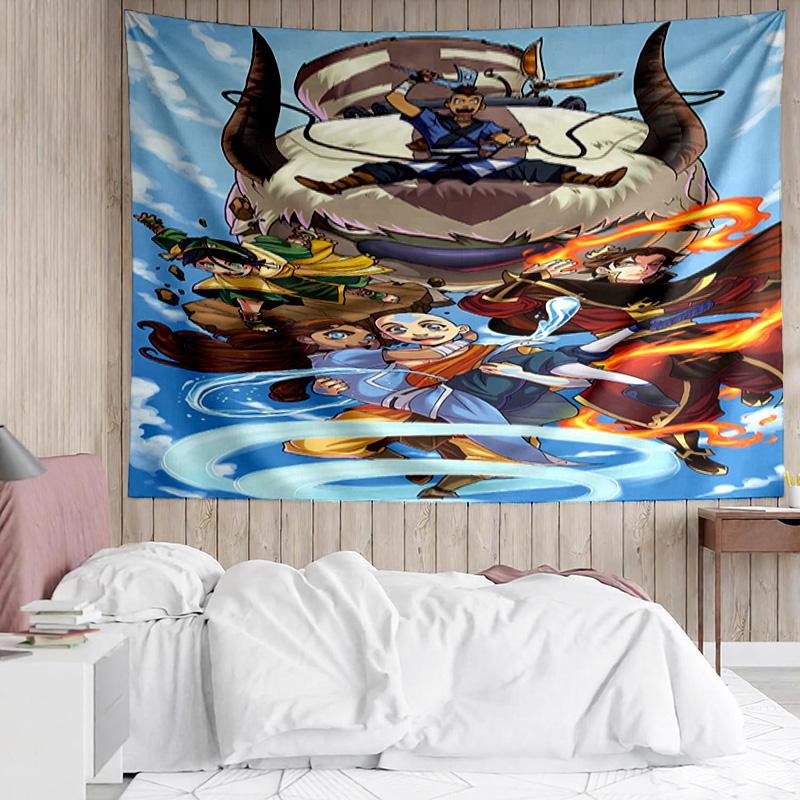 Avatar The Last Airbender1 Tapestry for Bedroom Aesthetic Classroom Tapestries Wall Hanging for Living Room Dorm Office,Ideal Creative Gift