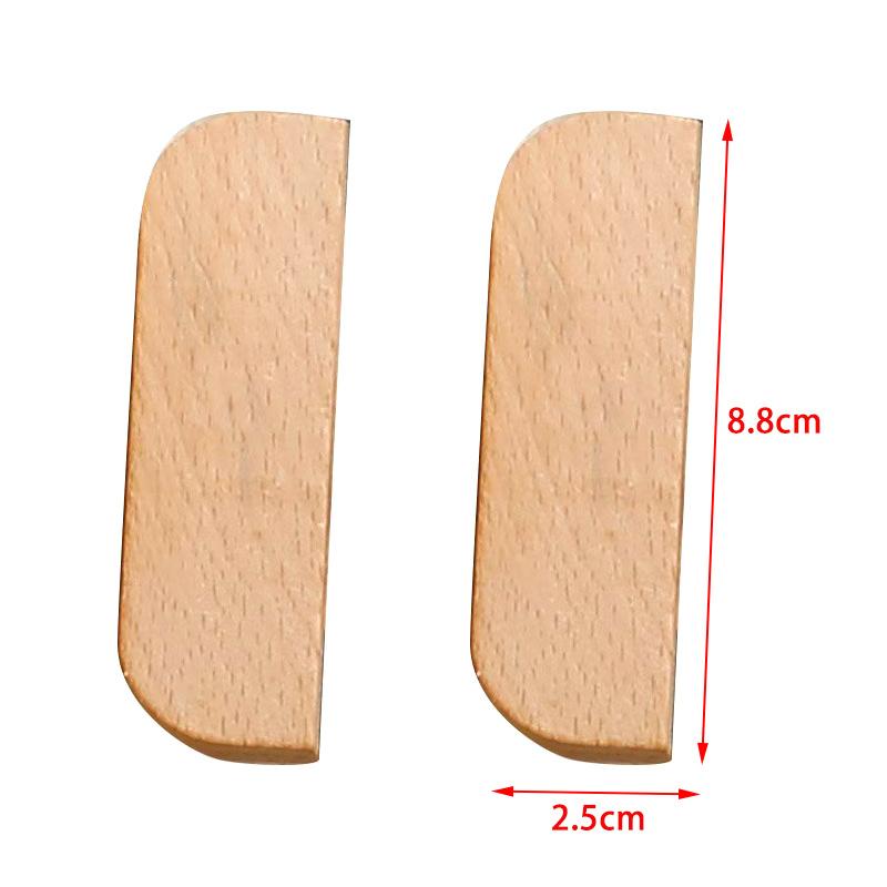 2Pcs Solid Wood Pan Insulated Handles Anti Scald Portable Bbq Plate Handle For Cookware Sauce Pan Sauteing Grilling Pan