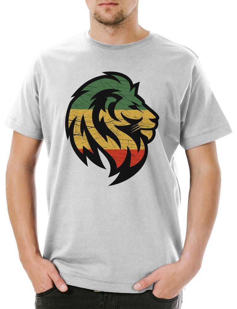 Reggae Lion G Herren T-Shirt Rasta Rastafari Jah Irie Zion Reggae Babylon Haile