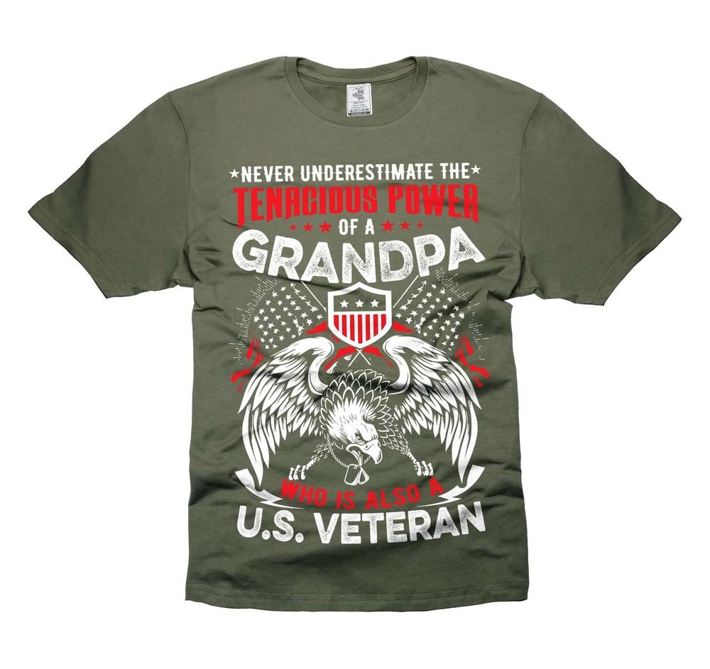 Opa T-Shirt für Männer - US-Veteranen-Shirt - Patriotisches Geschenk für Großväter, die Veteranen sind, Unisex T-Shirt
