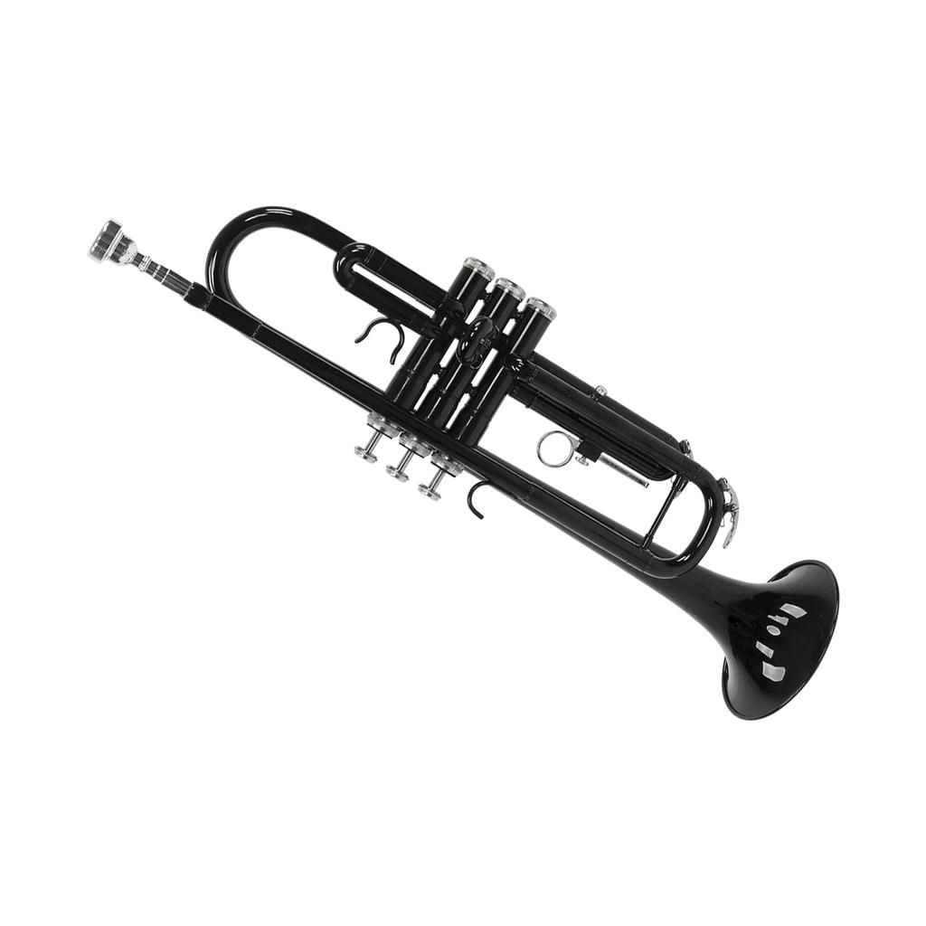 Trumpet Set B Flat Brass Replacement Musical Instrument Accessories with Storage BagBlack