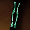 Glow-in-the-dark white bones for disco dancing JK Pantyhose Halloween Hot-Selling Props: Black Glowing Pantyhose