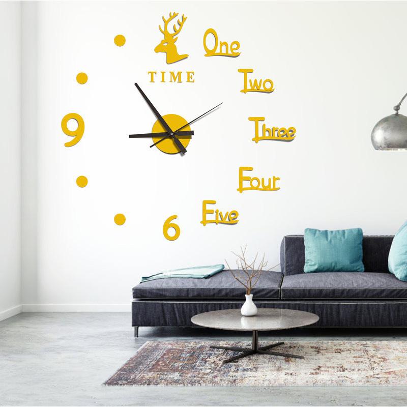 Elk Clock DIY Fashion Simple Living Room Bedroom Silent Clock