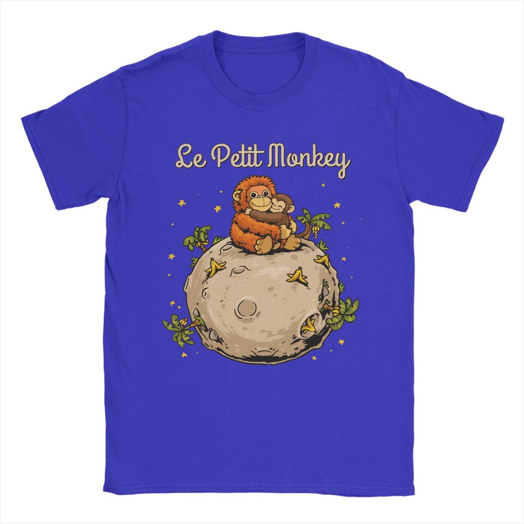 Cartoon Punch Monkey und OranMama T-Shirt Unisex Damen Reine Baumwolle Freizeit-T-Shirts Kurzarm Oberteile Übergröße