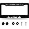 Grey Black American Flag License Plate Frame Vintage USA Flag License Plate Stainless Steel Funny License Plate Holder Patriotic Car Accessory Car
