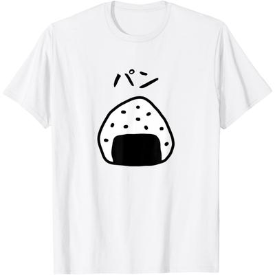 Rice Ball Onigiri Rice Funny Unisex Women Men T Shirt Cute Funny Fishy Interesting Patterned Tops Streetwear Men Clothing