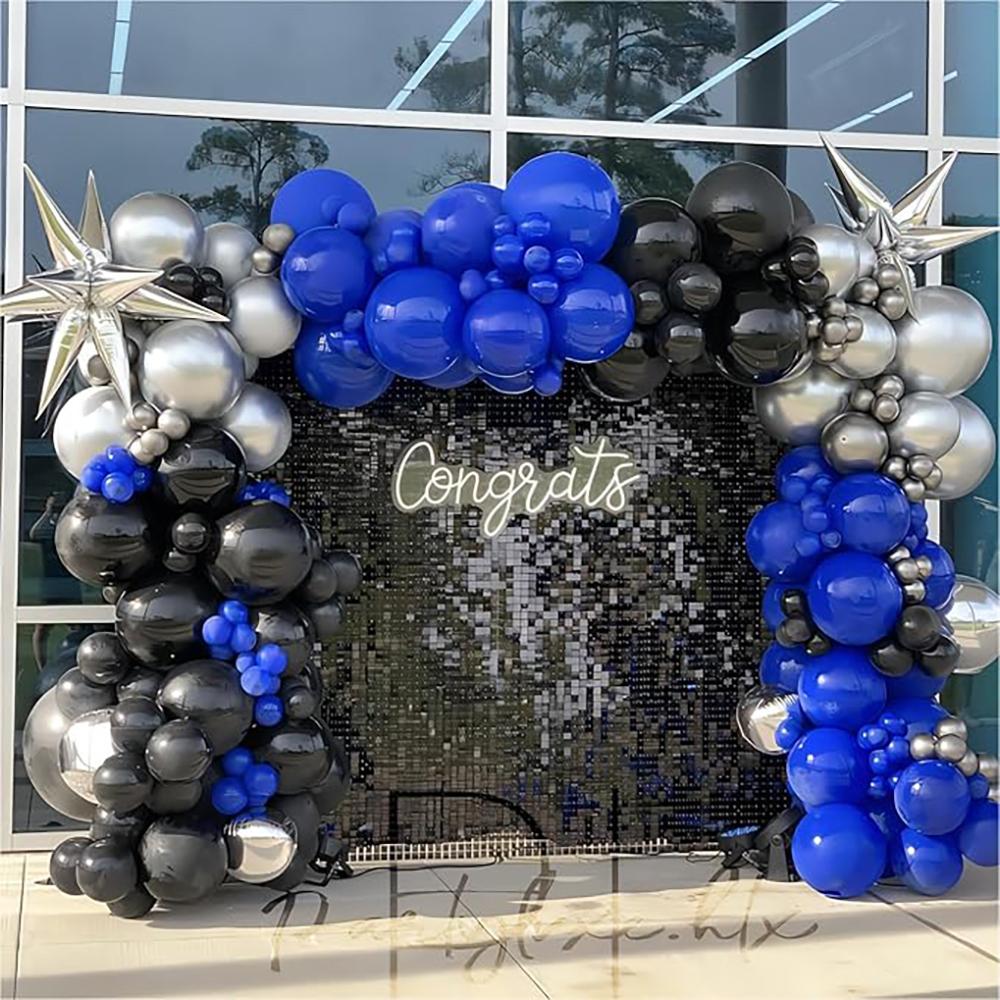 106PCS Royal Blue Balloons Garland Blue Balloon Arch Kit Graduation Wedding Anniversary Baby Shower Birthday Party Decoration