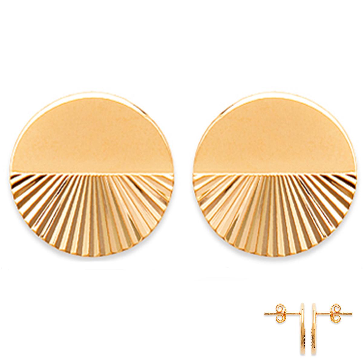 

Les Trésors De Lily [Q3733] - Позолоченные серьги Клеопатра - 14 мм