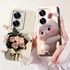 For Realme C55 Case RMX3710 Silicone Cute Cat Fashion Butterfly Flowers Love Painted Cover For Realme Narzo N55 Phone Case Funda