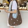 Casual Embroidery Dog Women's Hobos Shoulder Bags Simple Ladies Nylon Crossbody Bag Outdoor Commuter Female Handbags Tote