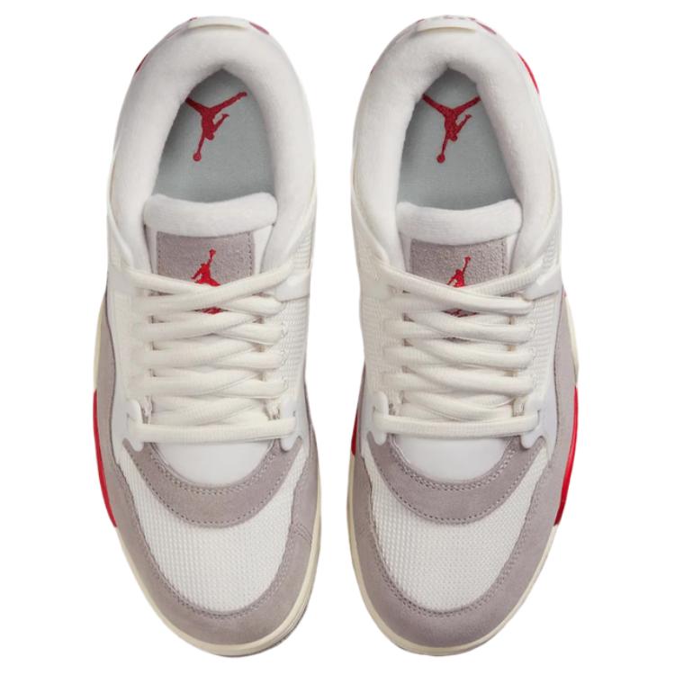 Air Jordan 4 RM Fire Red Unisex Sneakers Cream Sail College-Grey HF8126-100