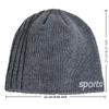 Unisex Sport Jacquard Wintermützen Mode Strickmützen für Männer und Frauen Beanie Mütze Outdoor Plüschfell gefüttert Warme Sportmützen