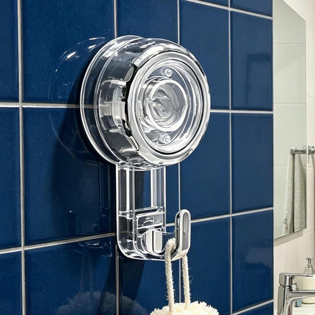 1PC Suction Cup Hooks Vacuum Reusable Shower Hooks Heavy Duty Clothes Hook Traceless Clothes Hook Hanger Storage Hooks