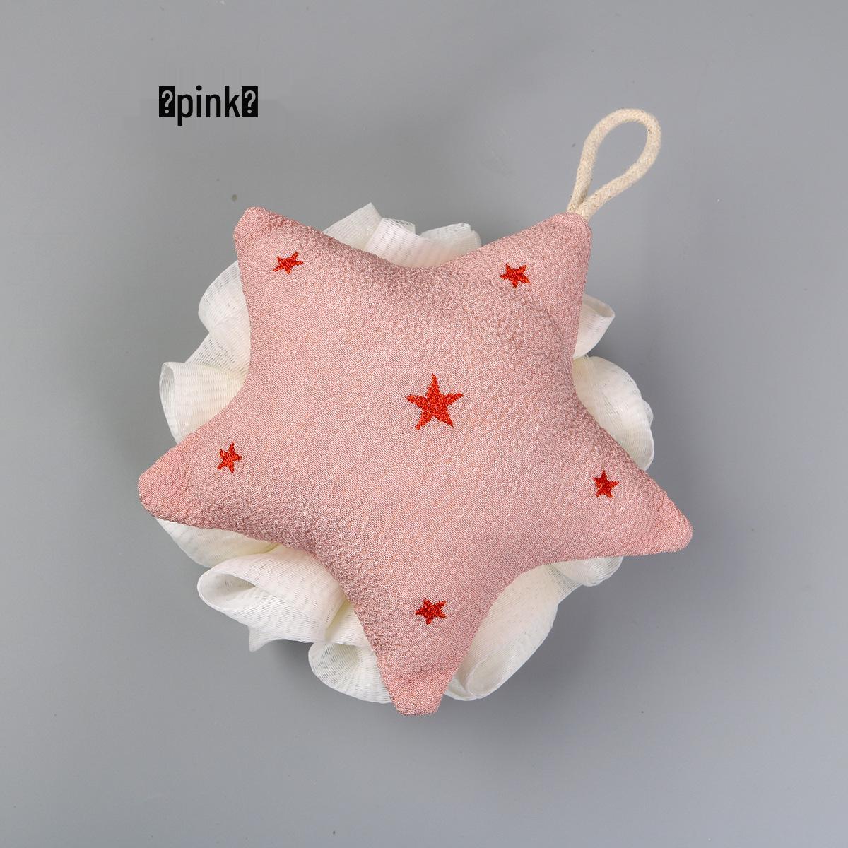 

Pink Star Two-in-One Bath Scrubbing & Foaming Ball - Durable, Soft & Hangable розовый