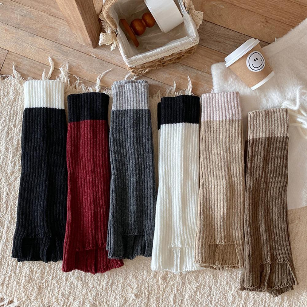 Knitted Leg Warmers Breathable Foot Cover Sweet Long Socks  Autumn Winter